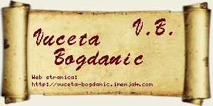 Vuceta Bogdanić vizit kartica